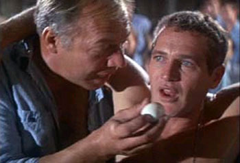 George Kennedy (left) in COOL HAND LUKE