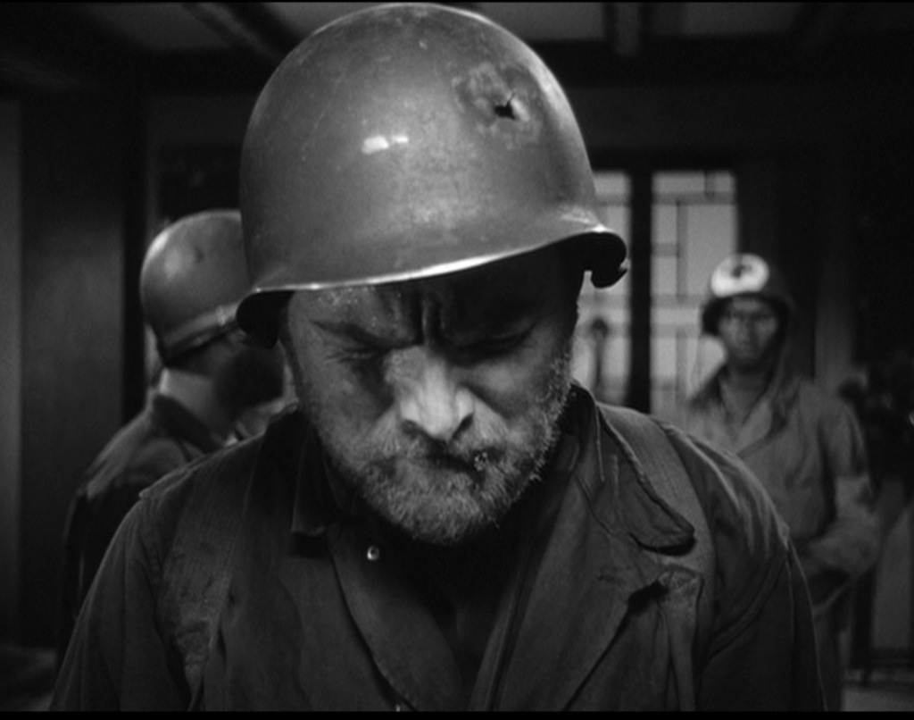 Gene Evans in THE STEEL HELMET