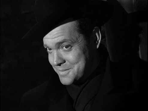 Orson Welles in THE THIRD MAN - the most iconic smirk in cinema