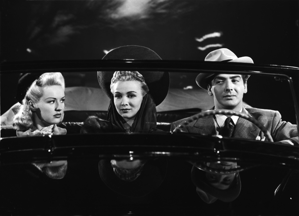 Betty Grable, Carol Landis and Victor Mature in I WAKE UP SCREAMING