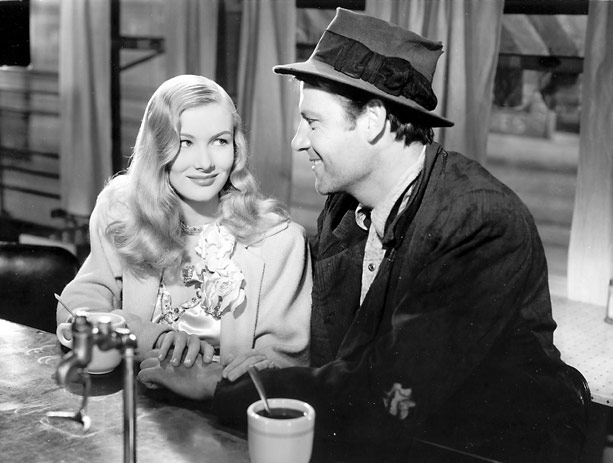 Veronica Lake and Joel McCrea in SULLIVAN'S TRAVELS