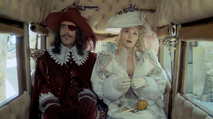Christopher Lee and Faye Dunaway in THE FOUR MUSKETEERS
