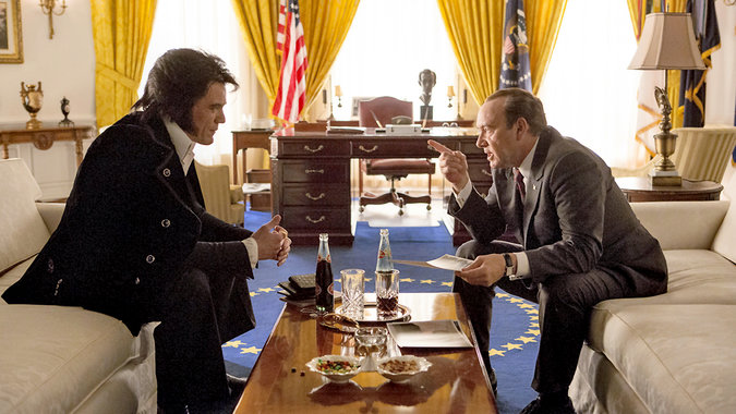 Michael Shannon and Kevin Spacey in ELVIS & NIXON