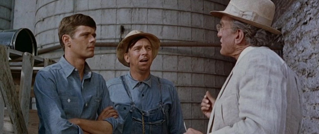 George C. Scott (right) with Michael Sarrazin and Slim Pickins in THE FLIM-FLAM MAN