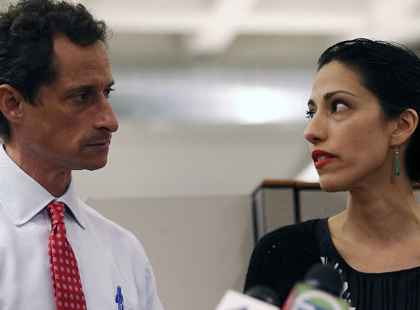 Anthony Weiner and Huma Abedin in WEINER