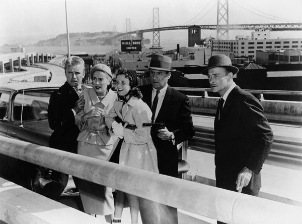 Richard Jaeckel, Mary LaRoche, Cindy Calloway, Eli Wallach and Robert Keith in THE LINEUP