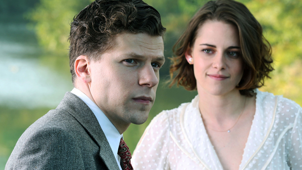 Jesse Eisenberg and Kristen Stewart in CAFE SOCIETY