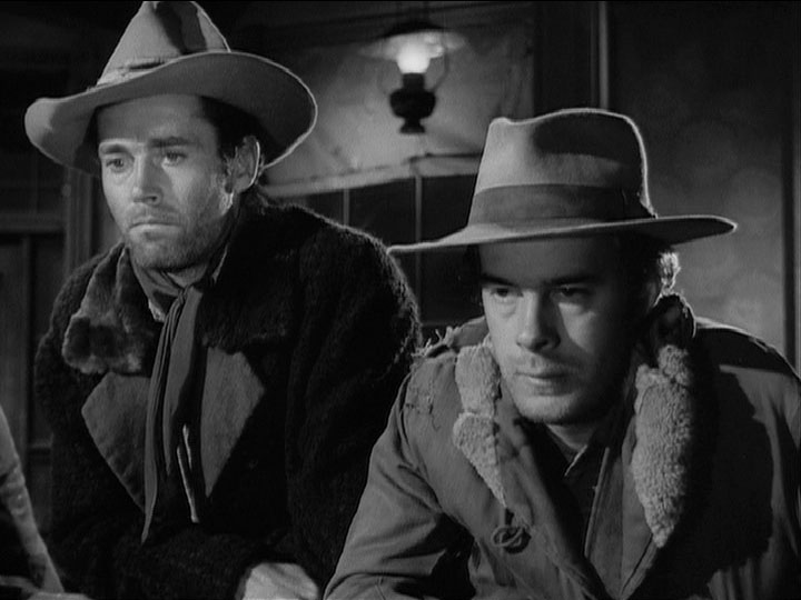 Henry Fonda and Harry Morgan in THE OX-BOW INCIDENT