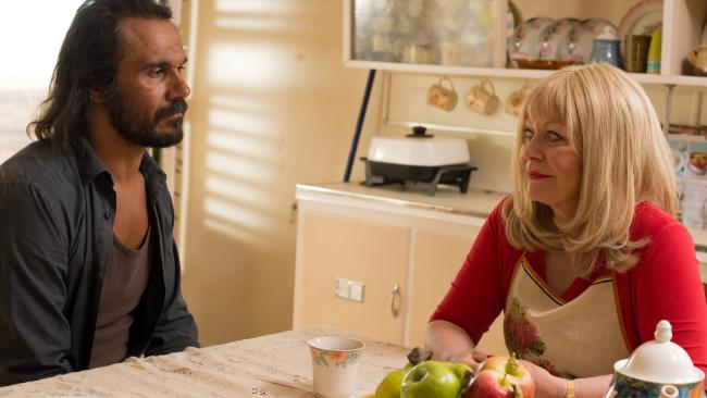 Aaron Pederson and Jacki Weaver in GOLDSTONE