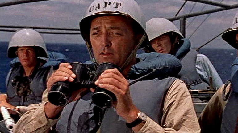 Robert Mitchum in THE ENEMY BELOW